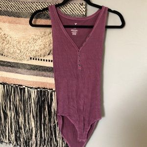 American Eagle soft & sexy S bodysuit purple